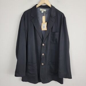Tommy Bahama Bradford Suit Jacket L Black Silk‎ 3 Buttons Notch Long Sleeves NWT